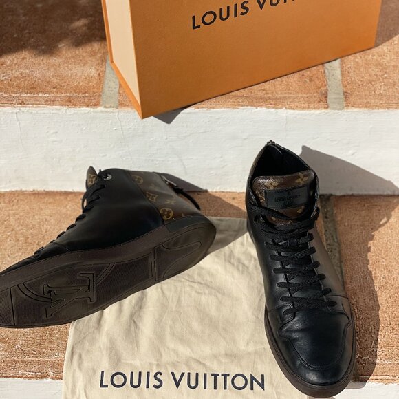 Louis Vuitton Monogram Macassar High Top Sneakers - Picture 8 of 9